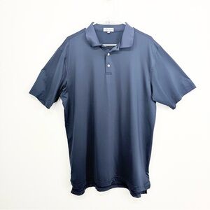 Peter Millar Summer Comfort Navy Blue Short Sleeve Performance Polo Shirt